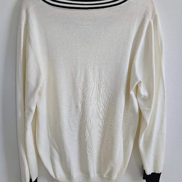 (No Tag) Gucci Bee V Neck Sweater Size M (Original) $675 - Picture 2 of 4